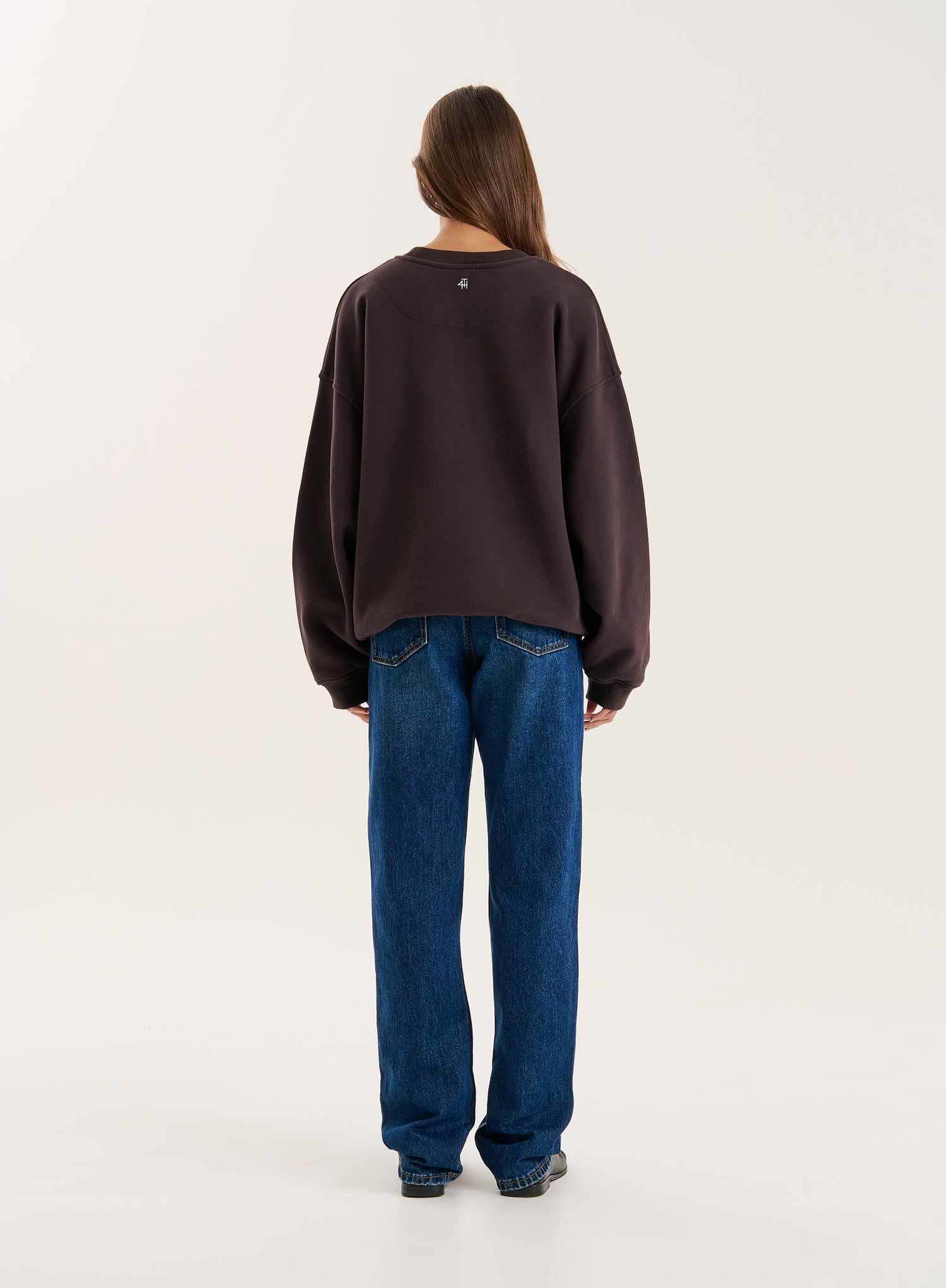 Chocolate Fourth Embroidered Branded Sweatshirt